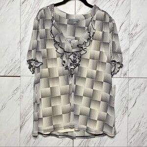 NEW NY Collection 2 Piece Polka Dot Blouse SZ 3X